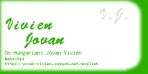 vivien jovan business card
